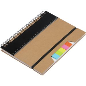 Pakket van 1x stuks schoolschriften/collegeblokken A5 zwart