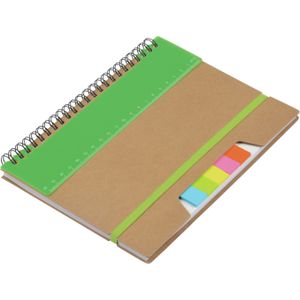 Pakket van 1x stuks schoolschriften/collegeblokken A5 groen