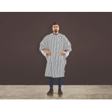 Trend-Design - Barber Kapmantel - Zwart/Wit Krijt - 100% Polyester