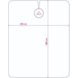 Trend-Design - Barber Kapmantel - Zwart/Wit Krijt - 100% Polyester