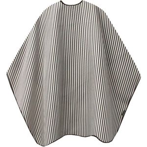 Trend-Design - Barber Kapmantel - Zwart/Wit Krijt - 100% Polyester