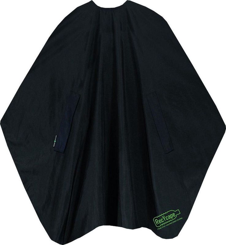 Trend-Design Kapmantel Classic button Zwart 135x150cm