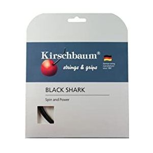Kirschbaum Shark Garniture Tennissnoeren, 1,25 mm x 12 m, zwart