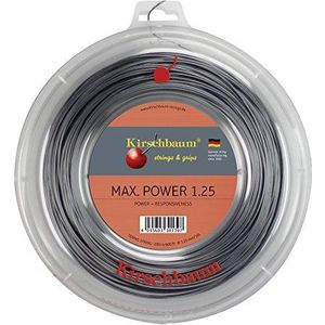 Kirschbaum Unisex Max Power String Reel-Zwart, 1,25 mm