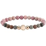Liebeskind Berlin - Armband - Zwart/grijs - Rosé/roségoudkleur - Massief - Jaspis/Onyx