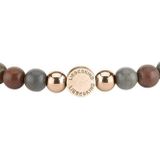 Liebeskind Berlin - Armband - Zwart/grijs - Rosé/roségoudkleur - Massief - Jaspis/Onyx