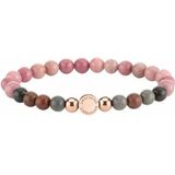 Liebeskind Berlin - Armband - Zwart/grijs - Rosé/roségoudkleur - Massief - Jaspis/Onyx