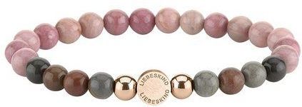 Liebeskind Berlin - Armband - Zwart/grijs - Rosé/roségoudkleur - Massief - Jaspis/Onyx