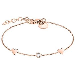 Tamaris - Armband - Hartvormige Hangers - Roestvrij Staal - Roségoud