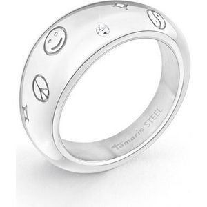 Tamaris Ring TJ-0355-R-54 zilver, roestvrij staal, glassteen.