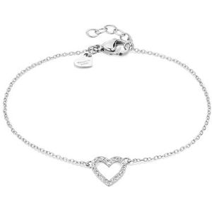 Tamaris Armband TJ-0492-B-21 zilver, 21 cm, Roestvrij staal, Zirkonia