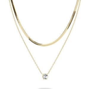 Tamaris - Slangenketting en Basic Ketting - Goud - Roestvrij Staal