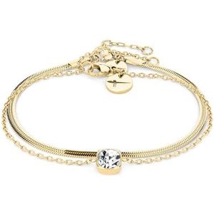 Tamaris Set armband TS-0038-BB IP goud, 21 EU, Roestvrij staal, glassteen