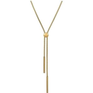 Liebeskind Berlin - Y-ketting - Roestvrij Staal - Verguld - Siliconen Sluiting