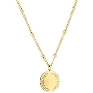 Liebeskind - Berlijn - Halsketting - Goud - Gepolijst Roestvrij Staal - 40 + 6 cm