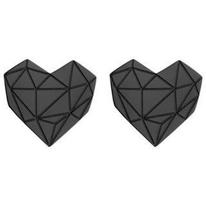 LIEBESKIND Berlin - Oorbel - Zwart - Roestvrij Staal - Grafische Elementen