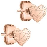 Liebeskind - Oorstekers - Roestvrij Staal - Hartvorm - Grafisch Design