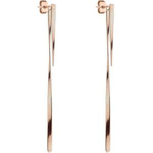 Liebeskind - Oorbel - Roestvrij Staal - 7 cm - Slangenketting