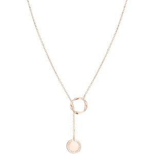 Liebeskind - LJ-0993-N - Halsketting - IP Roségoud - Roestvrij Staal - 45 cm