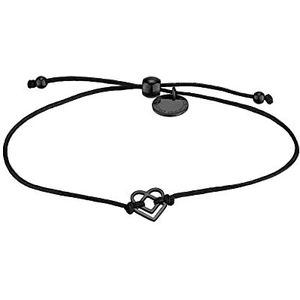 Liebeskind Berlin - Armband - Zwart - Stof en Roestvrij Staal