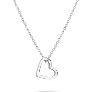 Liebeskind Berlin halsketting LJ-1389-N-45 zilver Amazon Exclusive, 45 EU, Roestvrij staal, Geen edelsteen