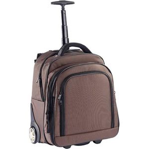 Dermata 2 wielen Rugzak trolley 47.5 cm Laptop compartiment  bruin