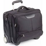 Dermata Business Laptop Trolley Nylon 3456NY Zwart - Met Rode Binnenvoering