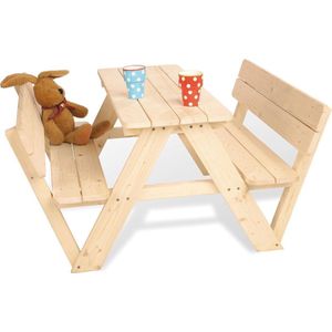 Pinolino Kinderpicknicktafel Nicki met Rugleuning voor 4 personen