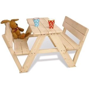 Pinolino Kinderpicknicktafel Nicki met Rugleuning Voor 4 Personen