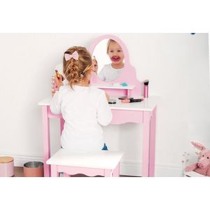 Pinolino Kinderkaptafel Jasmin incl. krukje, roze