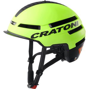 Cratoni Uniseks - Smartride helm voor volwassenen, mat neongeel, M