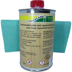 Wiro Onderhoudsolie - voor hout, kunststof en metaal -  oppervlaktebescherming - verwijderd vuil, vlekken en glasranden - was- en siliconenvrij