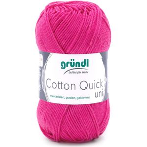 Gründl Cotton Quick Uni Breigaren, haakgaren, 10 bollen à 50 g (kleurrijk garen van 100% katoen, Oeko-Tex gecertificeerd, 50 g/125 m, naalddikte: 3-4, 10 x 50 g), roze, 29 x 12 x 7 cm