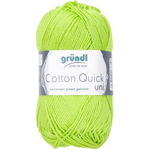 Gründl Cotton Quick Uni, voordeelverpakking 10 bollen à 50 g (duurzame wol, onderhoudsvriendelijk wasbaar garen van 100% katoen, 50 g / 125 m, naalddikte: 3-4, 10 x 50 g), lichtgroen