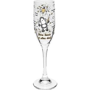 Sheepworld 47821 champagneglas motief Secco, glas, 20 cl