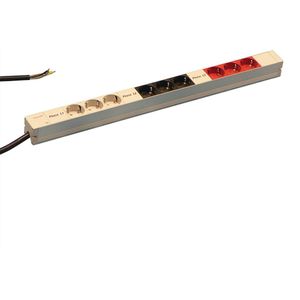 Schroff - Stekkerdoos - 9 SCHUKO-aansluitingen - 3-fasenconfiguratie