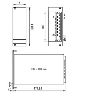 Schroff - Frontplaat - Netvoeding - Compatibel met 19-inch Racks