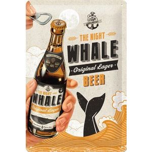 Nostalgic-Art 22220 Open Bar - Beer Bottle - The Night Wale, metalen bord 20x30 cm