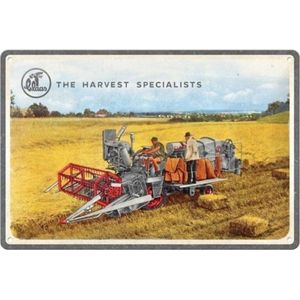 Nostalgic-Art Metalen Retro Bord, 20 x 30 cm, Claas – The Harvest Specialists – Geschenkidee voor tractorfans, van metaal, Vintage design
