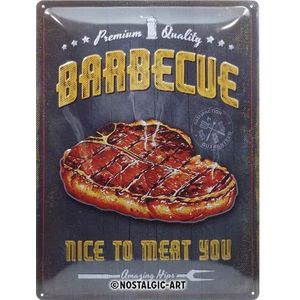 Nostalgic Art muurplaatje - metaal - Barbecue thema - 30 x 40 cm