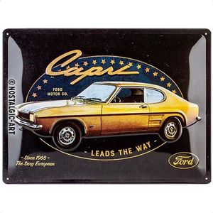 Nostalgic-Art Metalen Retro Bord, Ford Capri – Geschenkidee voor autoliefhebbers, van metaal, Vintage ontwerp voor decoratie, 30 x 40 cm
