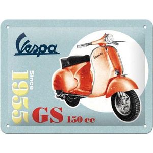Nostalgic-Art Retro Tin Sign – Vespa – GS 150 Since 1955 – Gift idea for scooter fans, Metal Plaque, 15 x 20 cm