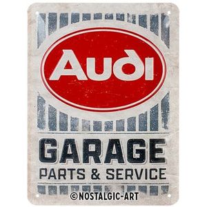 Nostalgic-Art Vintage bord Audi Garage - cadeau-idee voor autoaccessoires fans van metaal retro design ter decoratie 15x20cm 26263