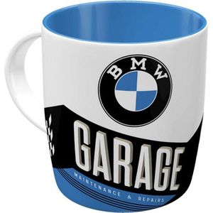 Nostalgic-Art BMW Retro koffiemok – garage – cadeau-idee voor fans van auto-accessoires, keramiek, vintage design, 330 ml