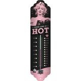 Nostalgic-Art 80317 Retro binnen | wanddecoratie thermometer, metaal, Marilyn Monroe - Some Like It Hot, 28 x 6,5 x 2 cm