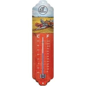 Nostalgic-Art Analoge thermometer, 7 x 28 cm, Claas – The Harvest Specialists – Geschenkidee voor tractorfans, van metaal, Vintage design