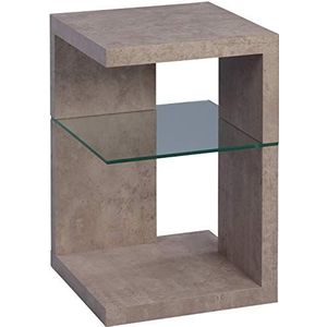 HomeTrends4You Domingo – Bijzettafel, hout, decor in betonlook, 40 x 40 x 60 cm
