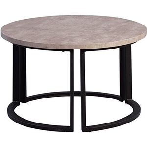 HomeTrends4You New York 1 salontafel, houtdecor, betonlook, H=36 D=60 cm