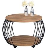 HomeTrends4You Peking 1 Salontafel, MDF, hoogte 47 cm, diameter 60 cm