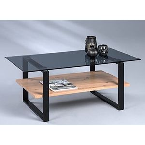 M2 Kollektion Como salontafel van metaal, handgemaakt, 110 x 43 x 60 cm